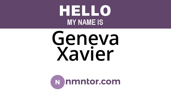 Geneva Xavier