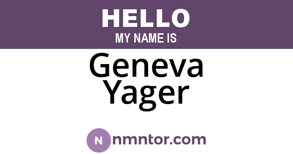 Geneva Yager