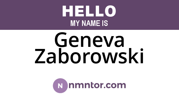 Geneva Zaborowski