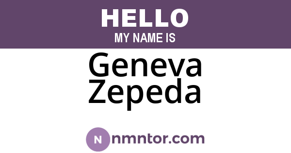 Geneva Zepeda