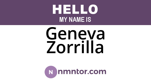 Geneva Zorrilla