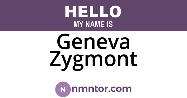 Geneva Zygmont