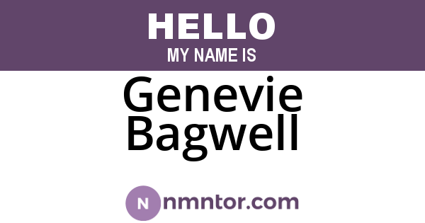 Genevie Bagwell