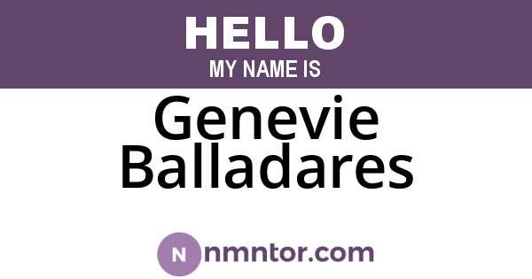 Genevie Balladares