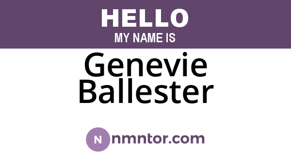 Genevie Ballester
