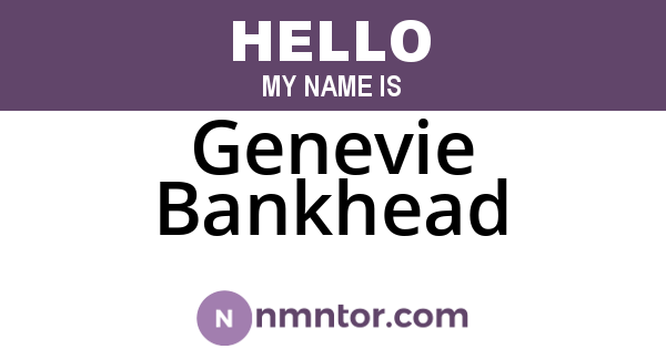 Genevie Bankhead