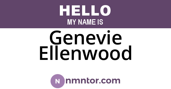 Genevie Ellenwood