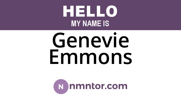 Genevie Emmons