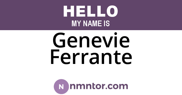 Genevie Ferrante