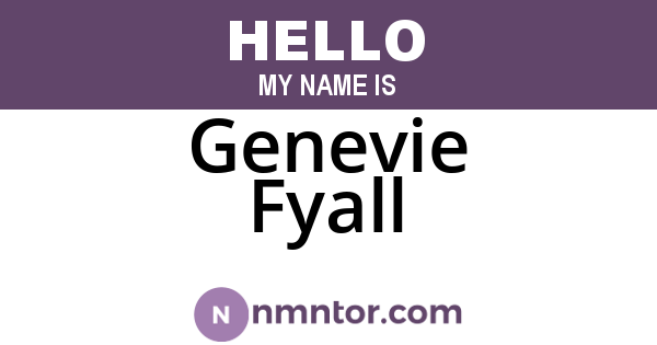 Genevie Fyall