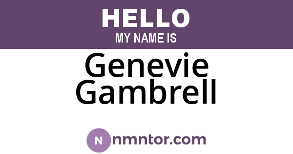 Genevie Gambrell