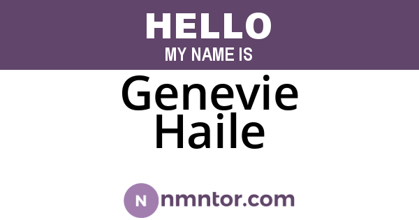 Genevie Haile