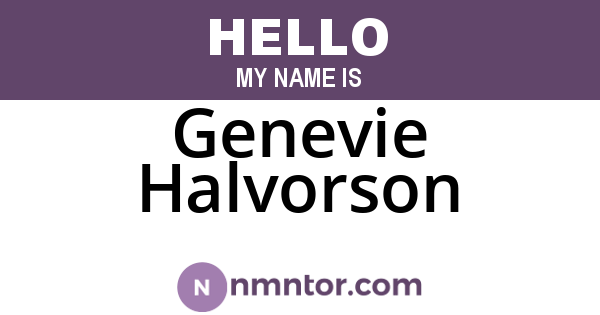 Genevie Halvorson