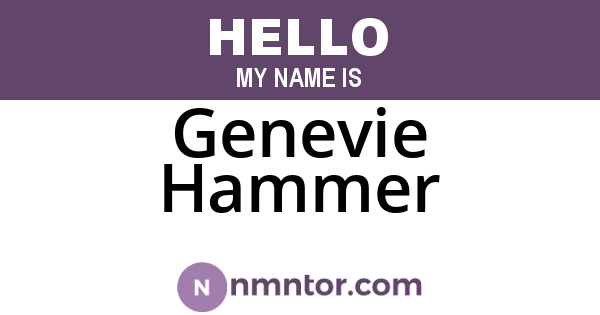 Genevie Hammer