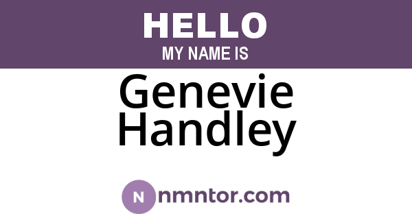 Genevie Handley