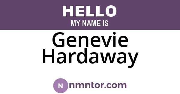 Genevie Hardaway