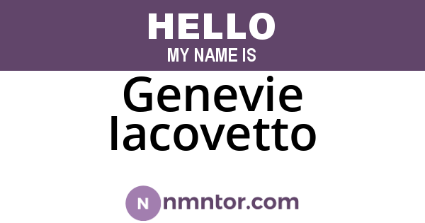 Genevie Iacovetto