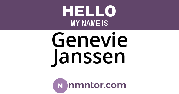 Genevie Janssen
