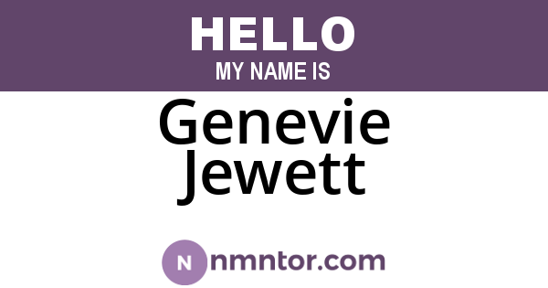 Genevie Jewett