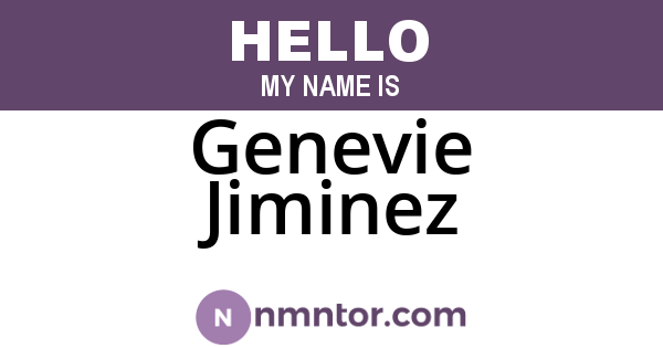 Genevie Jiminez