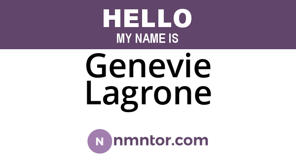 Genevie Lagrone