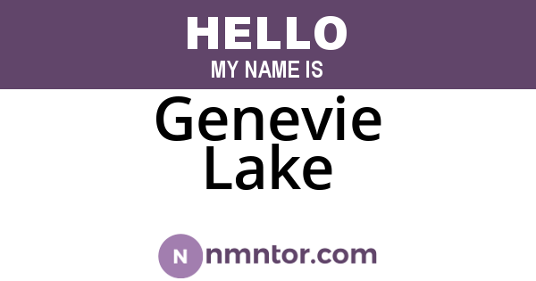 Genevie Lake