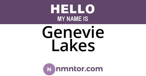 Genevie Lakes