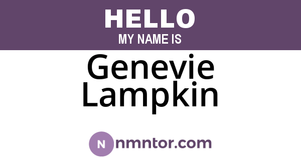 Genevie Lampkin