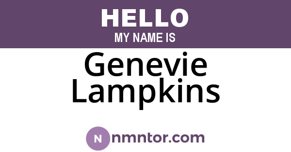 Genevie Lampkins