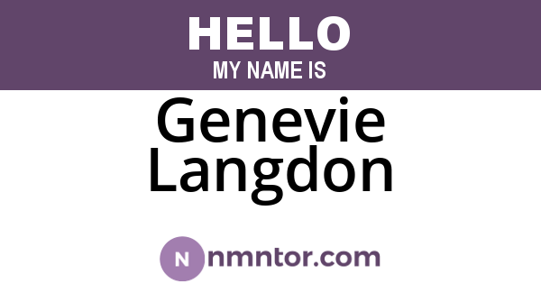 Genevie Langdon