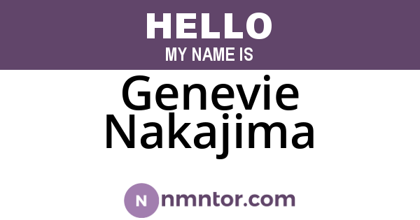 Genevie Nakajima