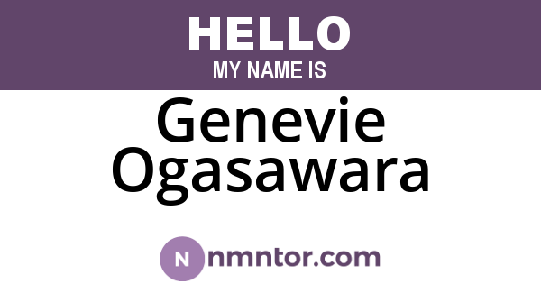 Genevie Ogasawara