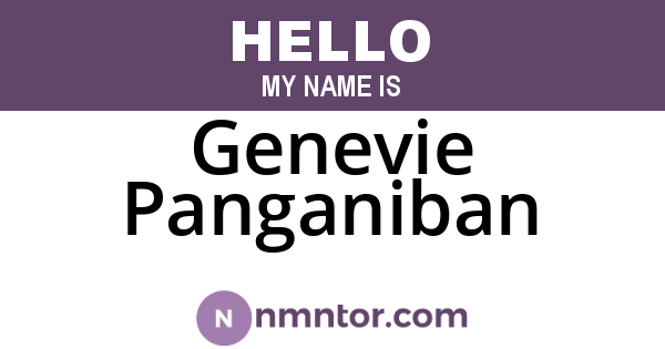 Genevie Panganiban
