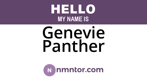 Genevie Panther