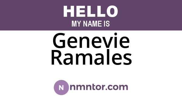 Genevie Ramales