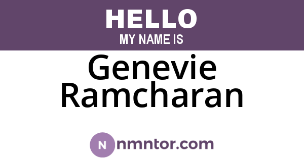 Genevie Ramcharan