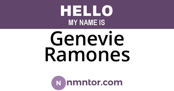 Genevie Ramones
