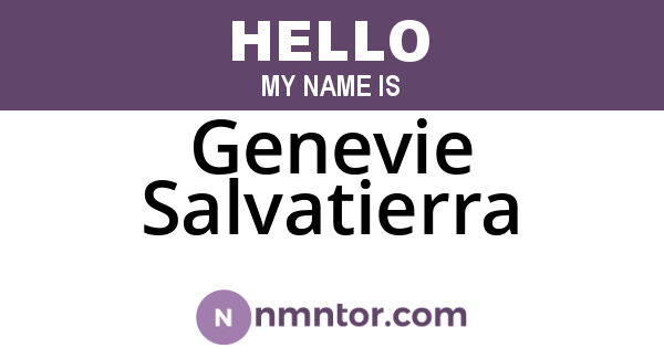 Genevie Salvatierra