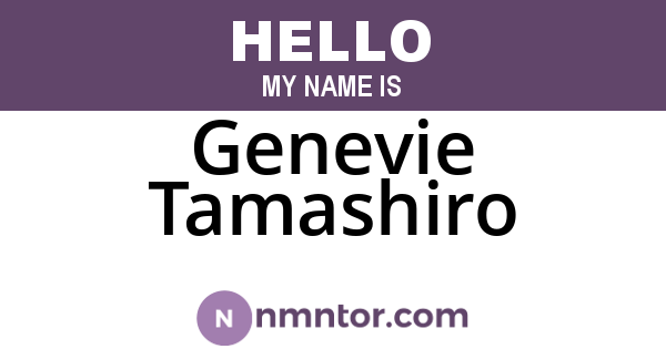 Genevie Tamashiro