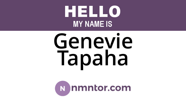 Genevie Tapaha