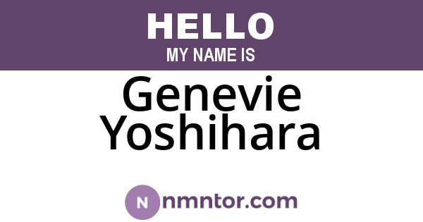 Genevie Yoshihara