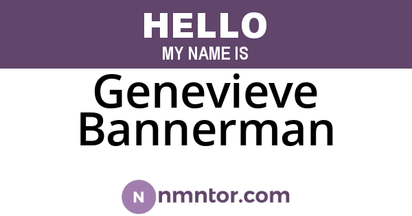 Genevieve Bannerman