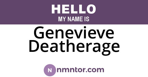 Genevieve Deatherage