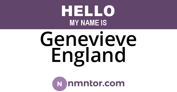 Genevieve England