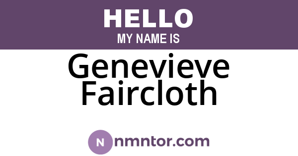Genevieve Faircloth