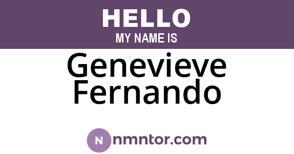 Genevieve Fernando
