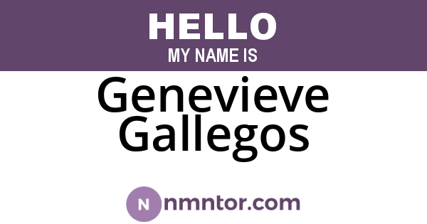 Genevieve Gallegos