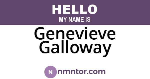 Genevieve Galloway