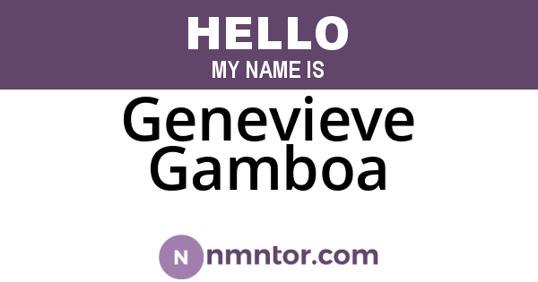 Genevieve Gamboa