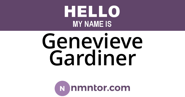 Genevieve Gardiner
